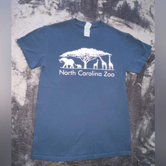 Blue North Carolina Zoo T-Shirt Size Small - Picture 1 of 2